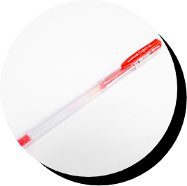 赤ペン（三菱UNI SIGNO 0.5mm）